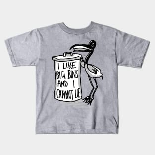 Funny Bin Chicken Ibis Bird Rap Pun Mashup! Kids T-Shirt